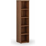 Primo Kancelářský regál WOOD, 1781 x 400 x 420 mm, ořech – Zboží Dáma