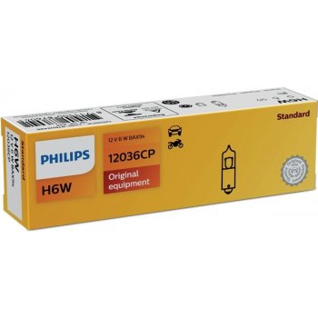 Philips 12036CP H6W BAX9s 12V 6W