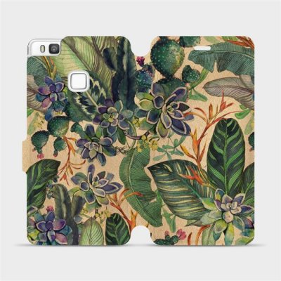 Mobiwear - Huawei P9 Lite - VP05S Sukulenty – Zboží Mobilmania