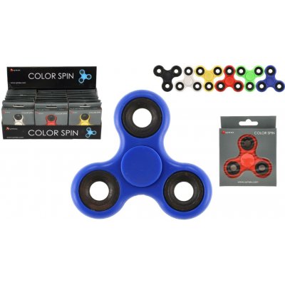 Teddies Fidget Spinner kov/plast 6 barev v krabičce 9x11cm 24ks v boxu – Zboží Mobilmania