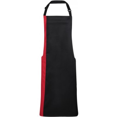 Premier Workwear Kontrastní zástěra s laclem PR162 Black 72x86cm – Hledejceny.cz