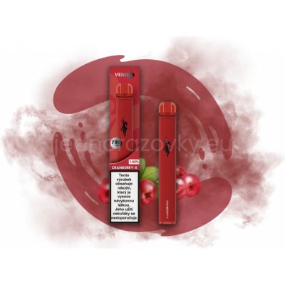 Venix Cranberry-X (brusinka) 18 mg 700 potáhnutí – Zboží Mobilmania