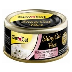 Gimborn GimCat ShinyCat Chicken Fillet s krevetou v kuřecím vývaru 70 g