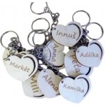 DaD přívěsek na klíče Laserem gravírováno srdíčko se jménem – Hledejceny.cz