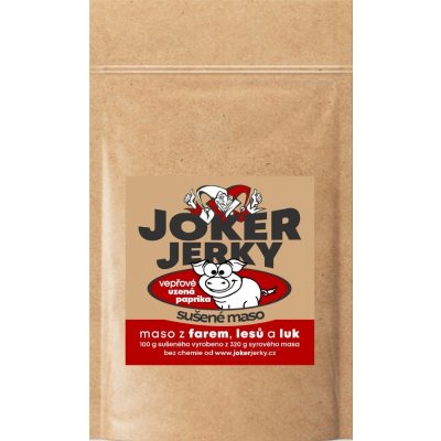 Joker Jerky Vepřové UZENÁ PAPRIKA sušené maso 300 g