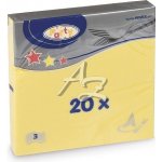Wimex ubrousky 3V žluté 20ks 33x33cm – Zbozi.Blesk.cz