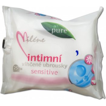 Miléne Pure sensitive intimní vlhčené ubrousky, 25 ks