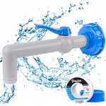 Bradas Sada pro kontejner na vodu IBC, kohoutek 90° s připojením IBCS60x6 pro hadice 1" a PTFE páskou BR-IBCS60-GTM903419 – HobbyKompas.cz