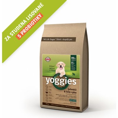 Yoggies minigranule lisované za studena s probiotiky Jehněčí maso & bílá ryba 2 kg – Sleviste.cz