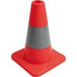 Výstražný dopravní kužel, PVC výška 35 cm červená/bílá – Sleviste.cz