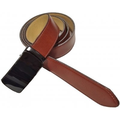 Belts 35-020-A18-48 pánský luxusní kožený společenský opasek s plnou sponou hnědý – Zboží Mobilmania