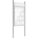 PROCITY Venkovní vitrína model 2000 16 x A4, elox, včetně sloupků a záhlaví | Zboží Auto