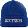 Čepice Fanatics Zimní čepice Toronto Maple Leafs Authentic Pro Game & Train Cuffed Knit Blue Cobalt