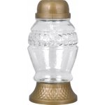 Lampa hřbitovní VĚTVIČKA skleněná solární d10x20cm – Zboží Dáma