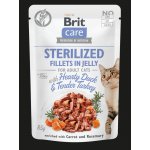 Brit Care Cat Sterilized Fillets in Jelly Hearty Duck & Tender Turkey 85 g – Sleviste.cz