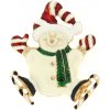 Brož Biju Vánoční brož sněhulák na zimních bruslích 9001746