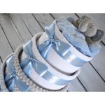 dortNEdort Čtyřpatrový plenkový dort II. Modro - šedý s modrým sloníkem – Zboží Mobilmania