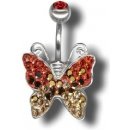 Piercing s krystaly Swarovski Devil Heart F Tribal ATCDEVILHEART-F