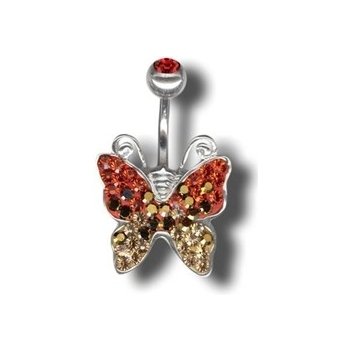 Piercing s krystaly Swarovski Devil Heart F Tribal ATCDEVILHEART-F