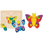 Goki motýl vývojové vrstvené puzzle – Zboží Mobilmania