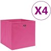 Úložný box Shumee Úložné boxy 4 ks netkaná textilie 28 x 28 x 28 cm růžové