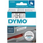 Dymo 45803 černý tisk/bílý podklad, 7m, 19mm – Hledejceny.cz