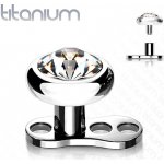 Šperky4U Kompletní microdermal piercing čirý kamínek MD028C-05 – Zboží Dáma