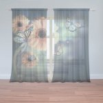Sablio Záclony Květinová abstrakce: 2ks 150x250cm – Hledejceny.cz