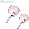 Piercing Šperky4U kamínek k Push In piercingu titan růžový kamínek TIT1196P-040