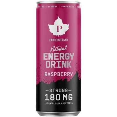 Puhdistamo Natural Energy Drink Strong Raspberry 0,33 l – Zboží Mobilmania