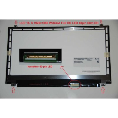 LP156WF4(SL)(BA) LCD 15.6" 1920x1080 WUXGA Full HD LED 40pin Slim DH display displej matný povrch – Zboží Mobilmania