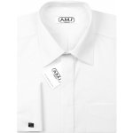 AMJ košile dlouhý rukáv na manžetové knoflíčky JDPSA018MK bílá – Zboží Mobilmania