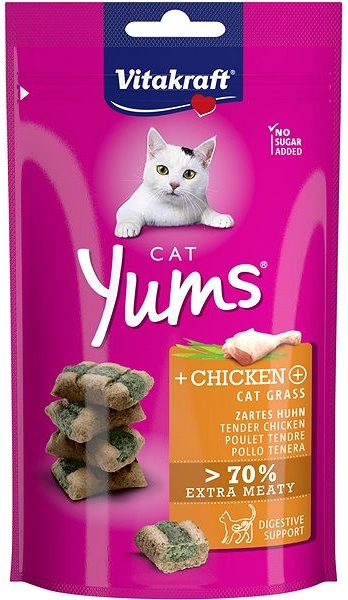 Vitakraft pochoutka Cat Yums kuřecí s trávou 40 g