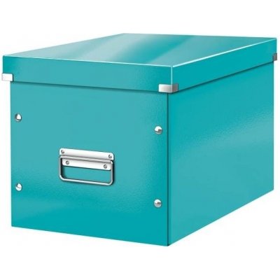 Leitz Krabice Click-N-Store WOW, čtvercová L, ledová modrá – Zboží Mobilmania