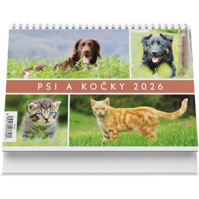 Vikpap stolní Psi a kočky 22 × 14,8 cm 2026 – Zboží Mobilmania