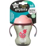 Tommee Tippee Netekoucí hrnek s brčkem Explora Easy Drink růžový 230 ml – Hledejceny.cz