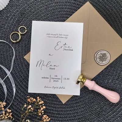 Svatební oznámení Black and white 3 – Zboží Dáma