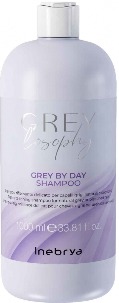 Inebrya Grey By Day Shampoo jemný šampon pro přírodní šedé vlasy 1000 ml