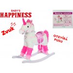 Mikro hračky Jednorožec houpací 74 x 30 x 75 cm na baterie se zvukem otevírající pusu – Zboží Dáma