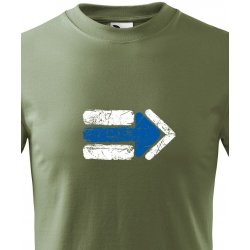 Canvas dětské tričko Turistická šipka modrá, Military 69