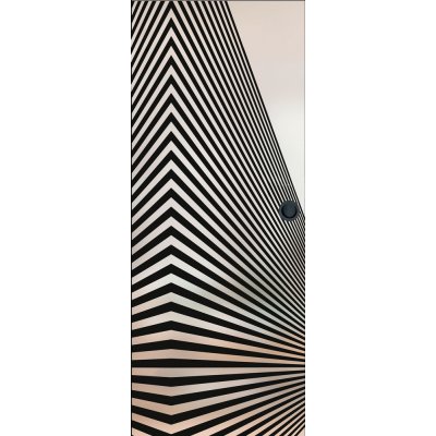 ERKADO Posuvné skleněné dveře do pouzdra Graf 1 mléčné sklo s černými vzory 70 x 197 cm – Zboží Mobilmania