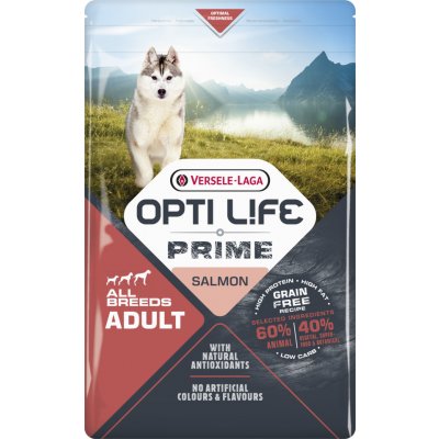 Versele Laga Opti Life Prime Adult Salmon bez obilovin pro dospělé psy s lososem 2,5 kg