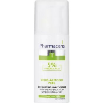 Pharmaceris T-Zone Oily Skin Sebo-Almond Peel noční regulační a čísticí pleťový krém pro jednotný tón pleti (With 5% Mandelic Acid Grade I Exfoliation) 50 ml