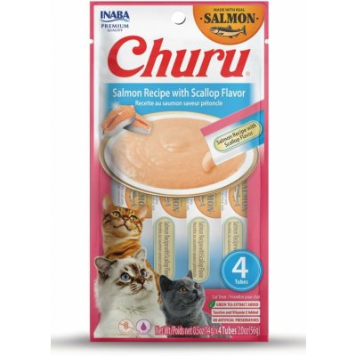 Churu Cat Salmon with scallop 4 x 14 g – Hledejceny.cz