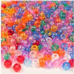 Korálky 1000 ks průhledné barvy – Zboží Dáma