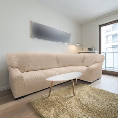 Nueva Textura potah na rohovou sedačku Niagara smetanový 340 - 540 cm – Zboží Mobilmania