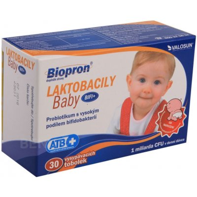 Walmark Biopron BabyBifi probiotika a prebiotika pro děti s bifidobakteriemi 30 tobolek – Hledejceny.cz