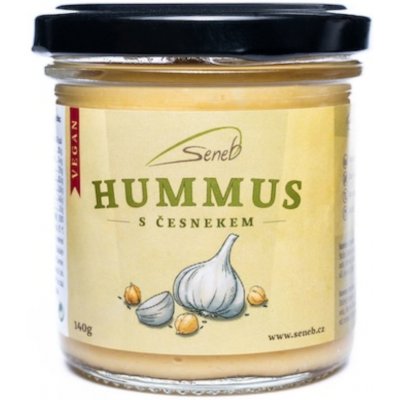Seneb Hummus s česnekem VEGAN 140 g – Zboží Dáma Seneb Hummus s česnekem VEGAN 140 g – Zboží Dáma