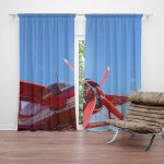 Sablio Závěs Červené letadlo: 2ks 140x250cm – Hledejceny.cz