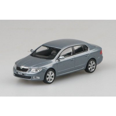 Abrex Škoda Superb 2 2008 Šedá Steel Metalíza 1:43